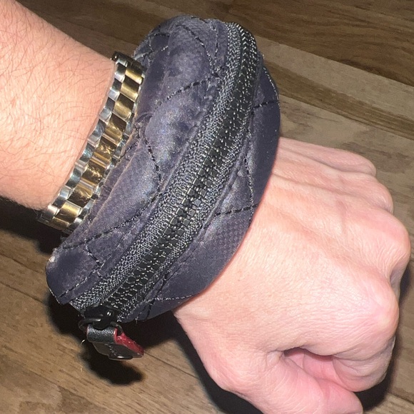 MZ Wallace Accessories - Mz Wallace Black Quilted Wristlet Pouch